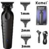 Kemei 2299 Barber Cordless Hair Trimmer 0mm Zero Gapped Carving Clipper Detailer Professional Electric Finish Cutting Machine [HAI]