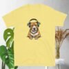 Gold-Chained Pitbull Bumping Beats - Short-Sleeve Unisex T-Shirt