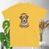 Gold-Chained Pitbull Bumping Beats - Short-Sleeve Unisex T-Shirt