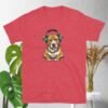 Gold-Chained Pitbull Bumping Beats - Short-Sleeve Unisex T-Shirt