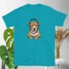 Gold-Chained Pitbull Bumping Beats - Short-Sleeve Unisex T-Shirt