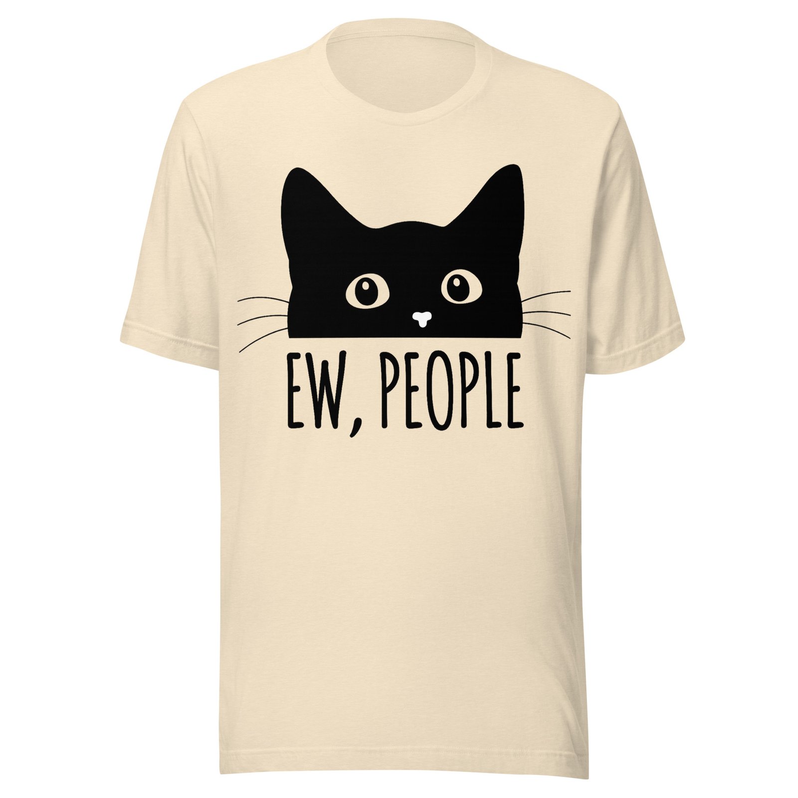 Unisex t-shirt - Ew, People – Funny Introvert Cat Design
